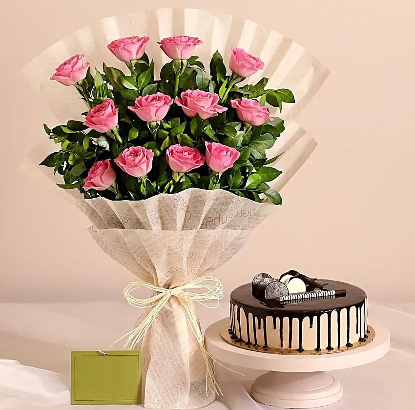 Cake & Flower Combo G-59 Cake & Flower Combo G-59