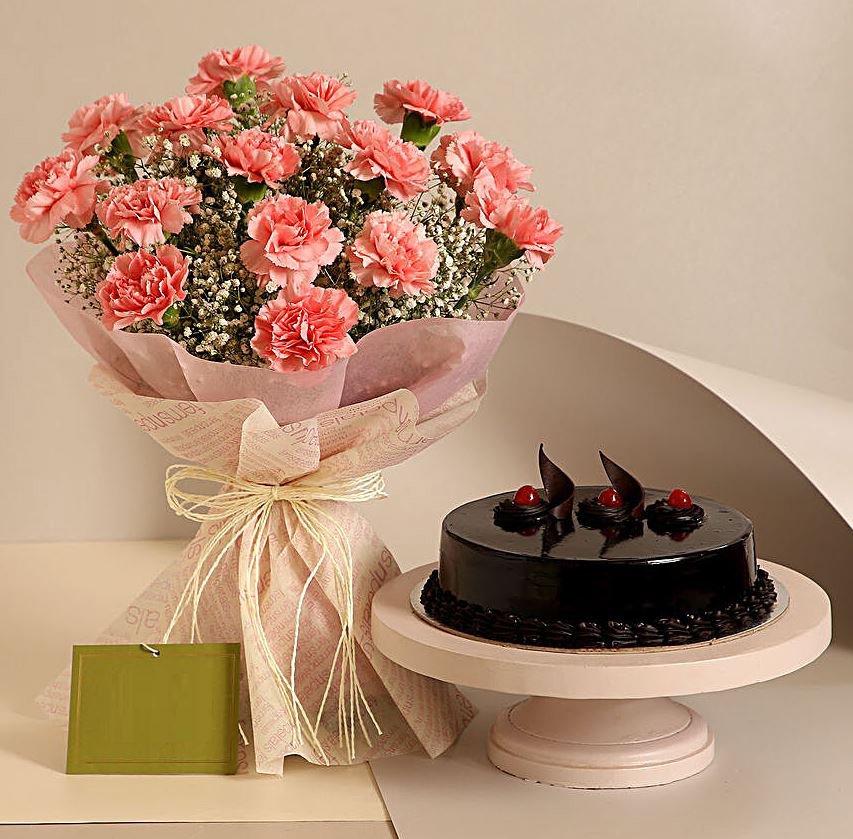 Cake & Flower Combo T14-015 - Team14bd