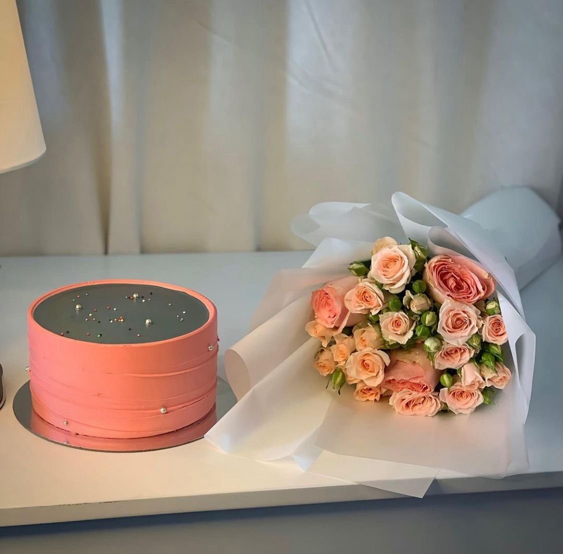 Cake & Flower Combo T14-029 - Team14bd